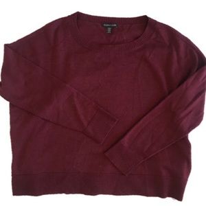 Eileen Fisher maroon crew neck sweater size XS